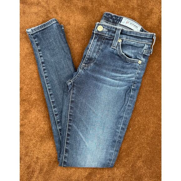 AG Adriano Goldschmied The Stilt Cigarette Jeans Dark Wash Size 25R - Picture 1 of 5